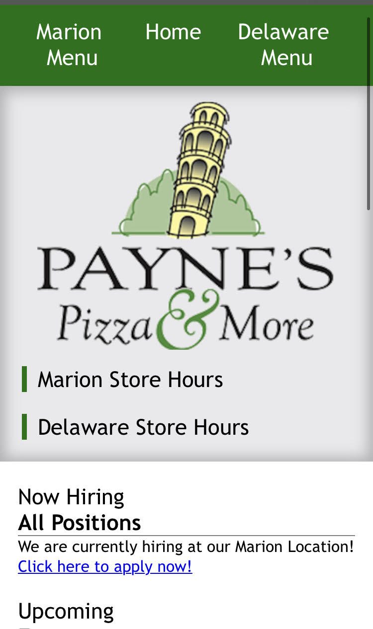 Payne's Pizza